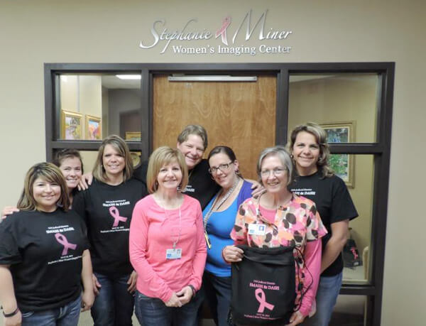 Stephanie L. Miner team in front of the women's imaging center